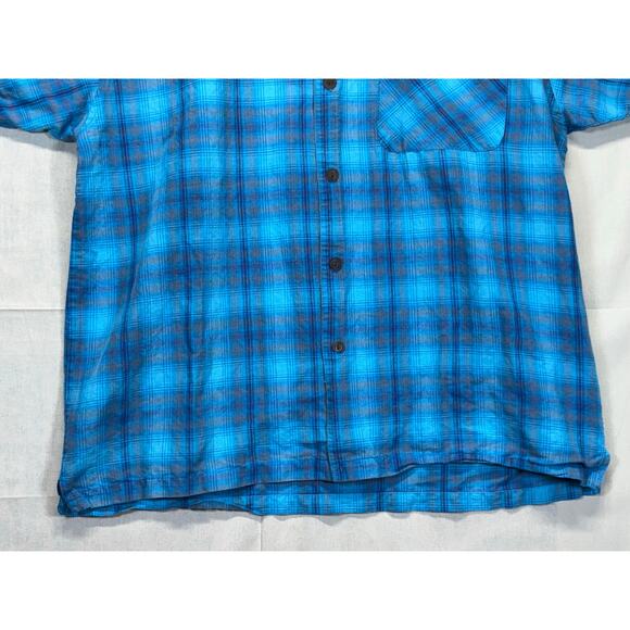 Bugle Boy Blue Plaid Shirt Men’s Size XL - Picture 10 of 13